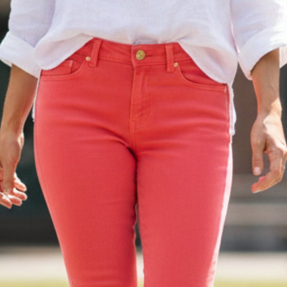 MICHAEL KORS MK jeans red skinny denim capri pants  - 12